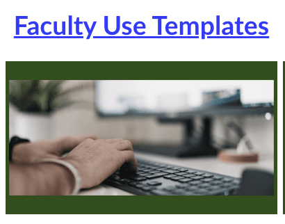 Image of Canvas button for Faculty Use Templates